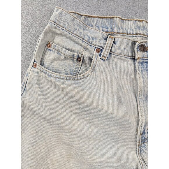 Vintage Levis 560 Jeans Mens 33x32 Light Wash Distressed Tapered Leg USA 90s Y2K - Picture 2 of 16